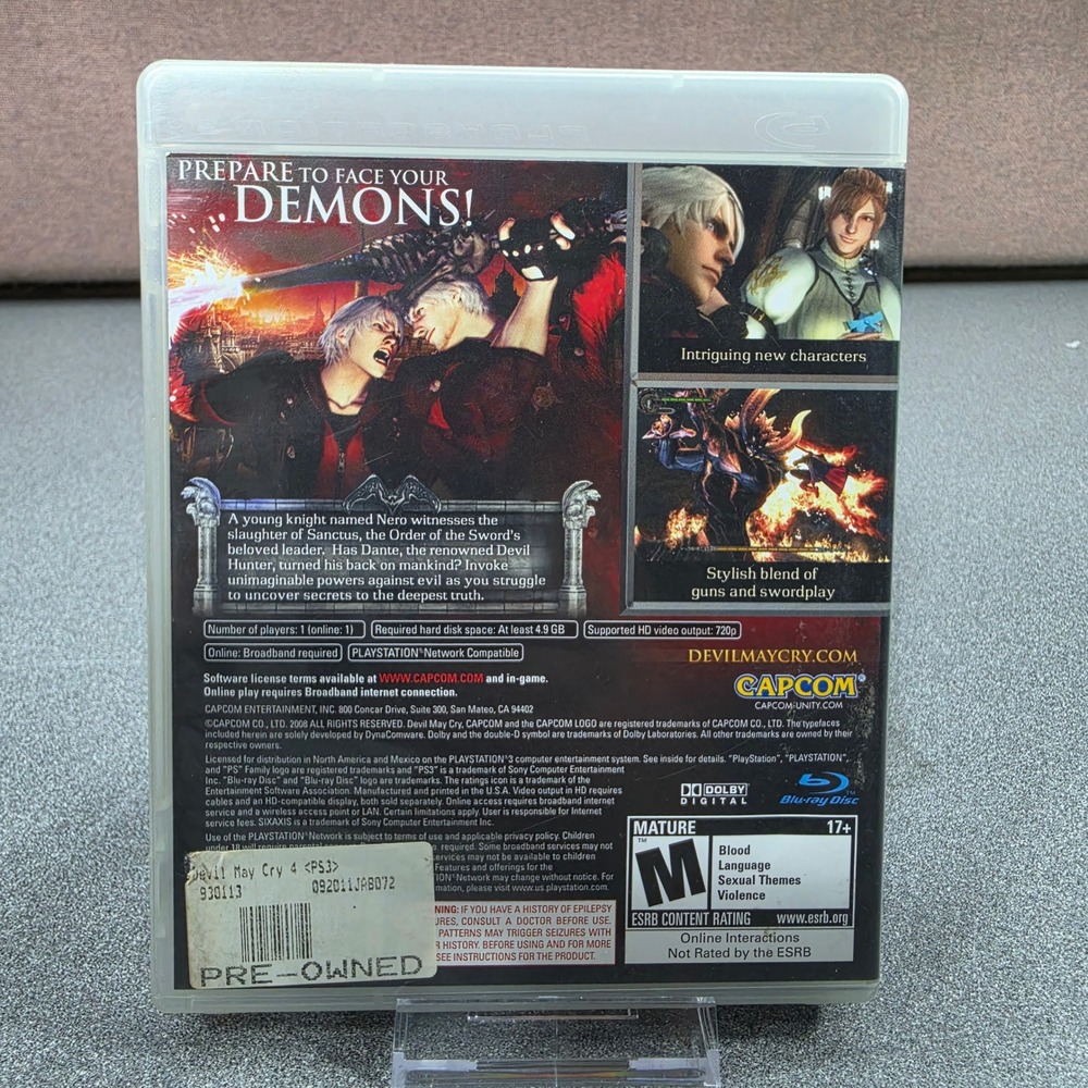Capcom Devil May Cry 4 PS3 Excellent Action Hack and Slash - Picture 2 of 3